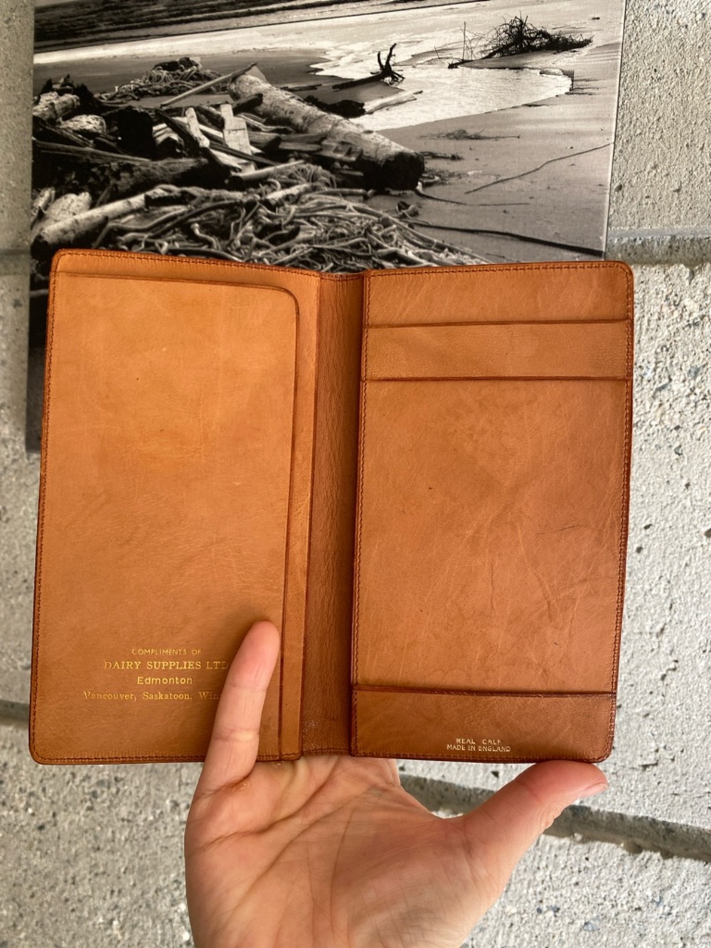 Vtg Calf Leather Bi Fold - Picture 5 of 6